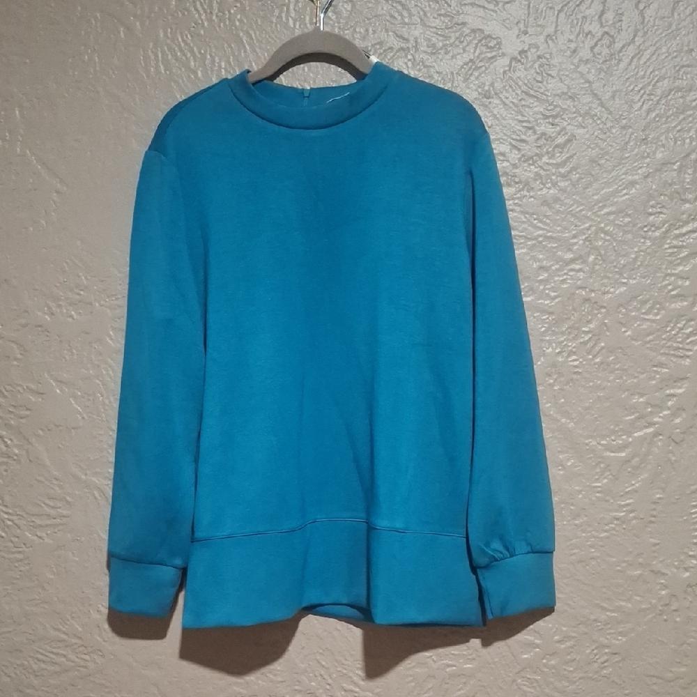 New.UEU Elegant Teal Women's Crew Neck Sweater Size XL